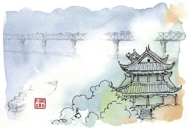 Pont-sur-le-Yang-Tse-Wuhan